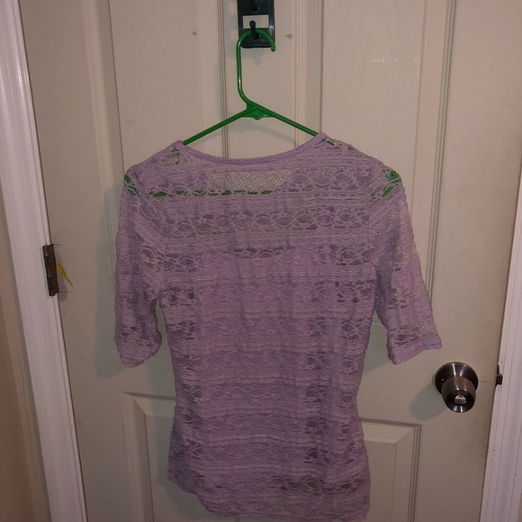 Purple lace top - Picture 2 of 5